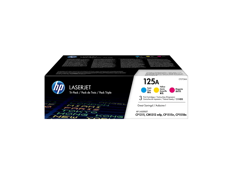 HP 125A CF373AM Original Colours 3-Pack Toner Set