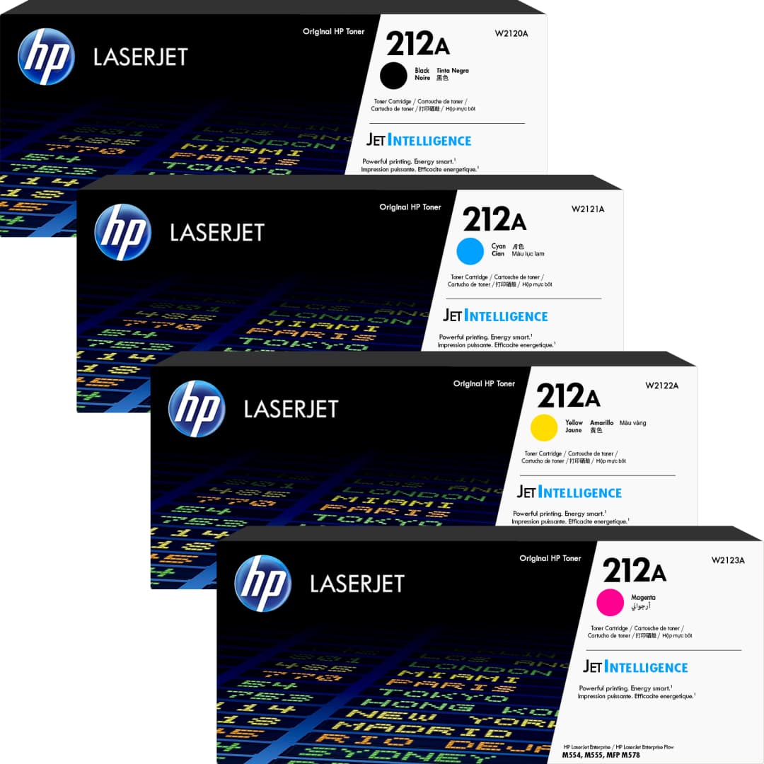 HP 212A W2120A W2121A W2122A W2123A Orijinal 4’lü Toner Paketi