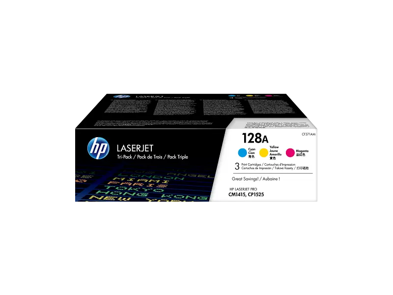 HP 128A CF371AM Original Colours 3-Pack Toner Set