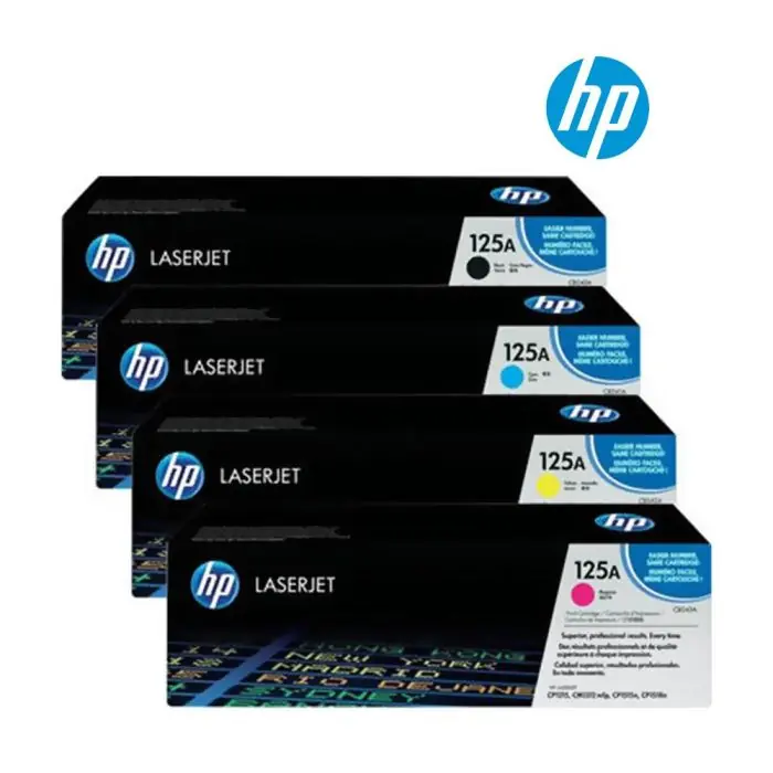 HP 125A CB540A CB541A CB542A CB543A Original 4-Pack Toner Set