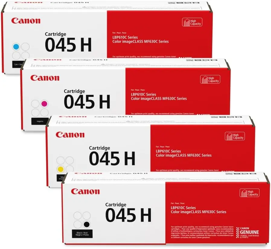 Canon CRG-045H High-Yield Original 4-Pack Toner Set
