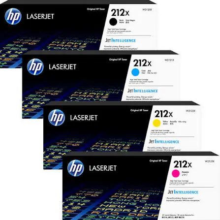 HP 212X W2120X W2121X W2122X W2123X Yüksek Kapasiteli Orijinal 4’lü Toner Paketi