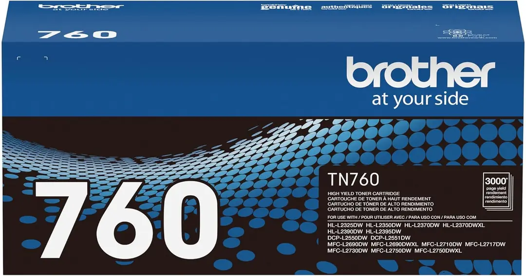 Brother TN760 Black High-Yield Original Toner