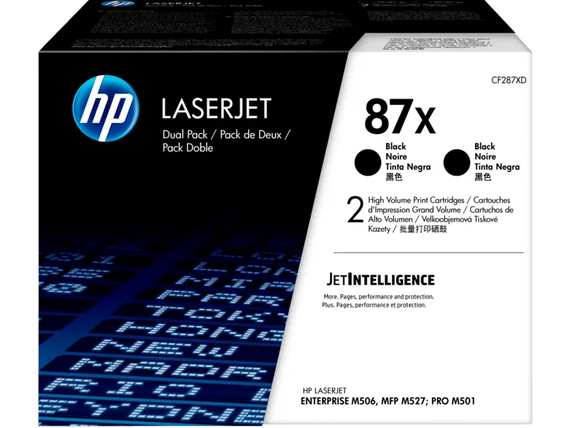 HP 87X CF287XD Black High-Yield Original 2-Pack Toner Set