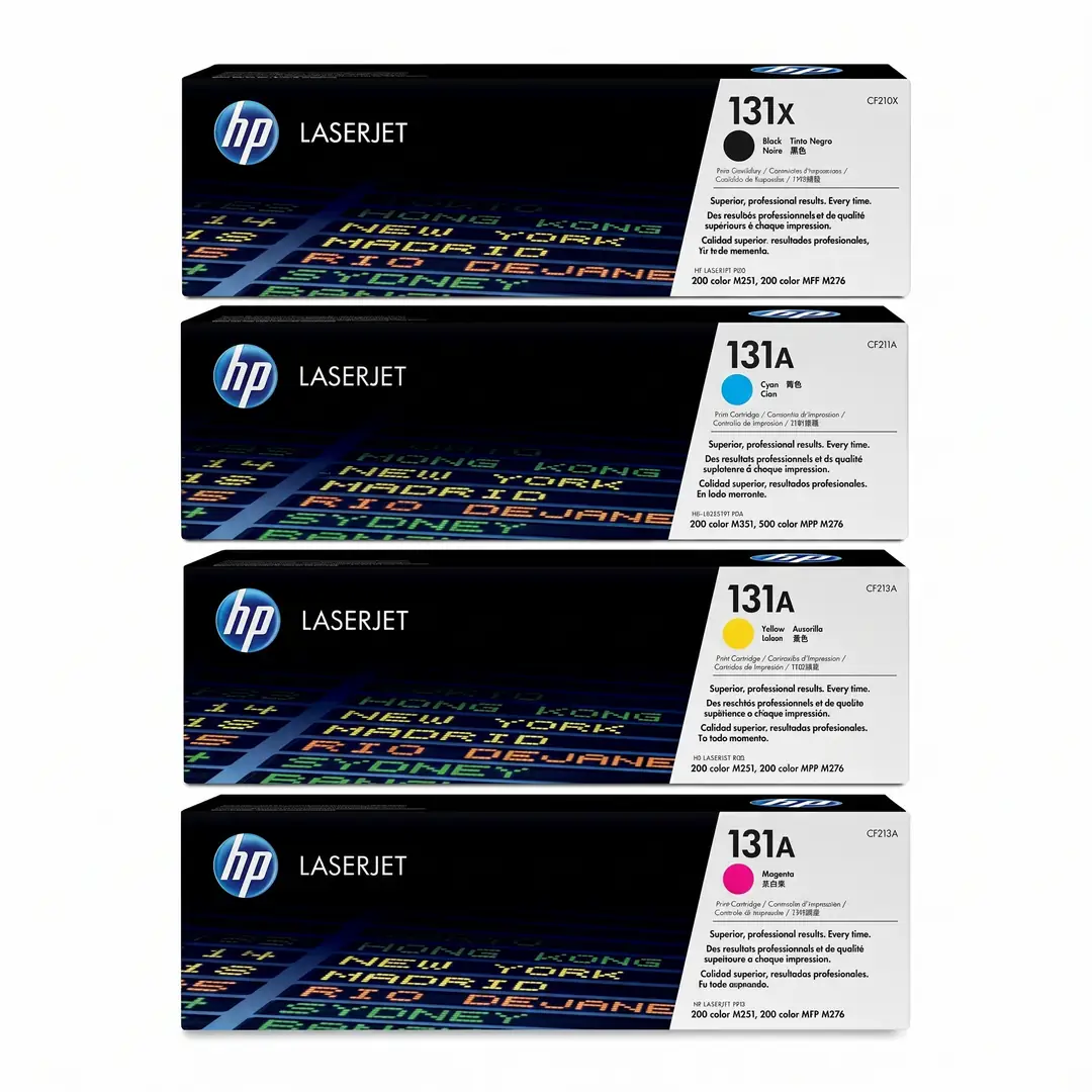 HP 131X CF210X CF211A CF212A CF213A Original 4-Pack Toner Set